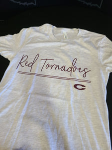 Cursive Red Tornadoes Tee