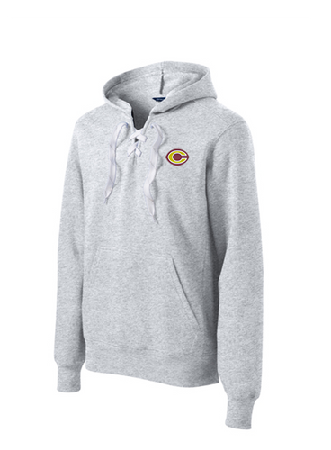 Clinton C Lace up pull over hooded sweatshirt