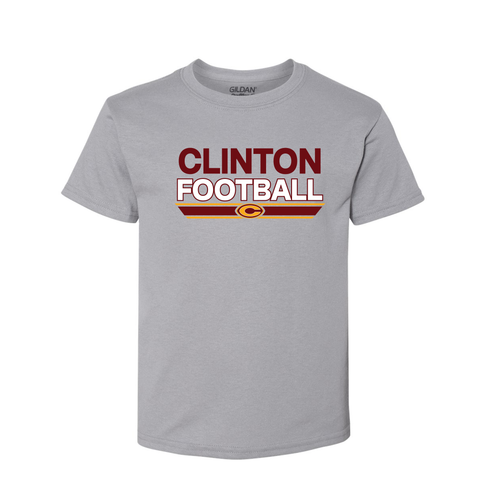 Clinton Football Youth Gildan Short Sleeve Crew Neck