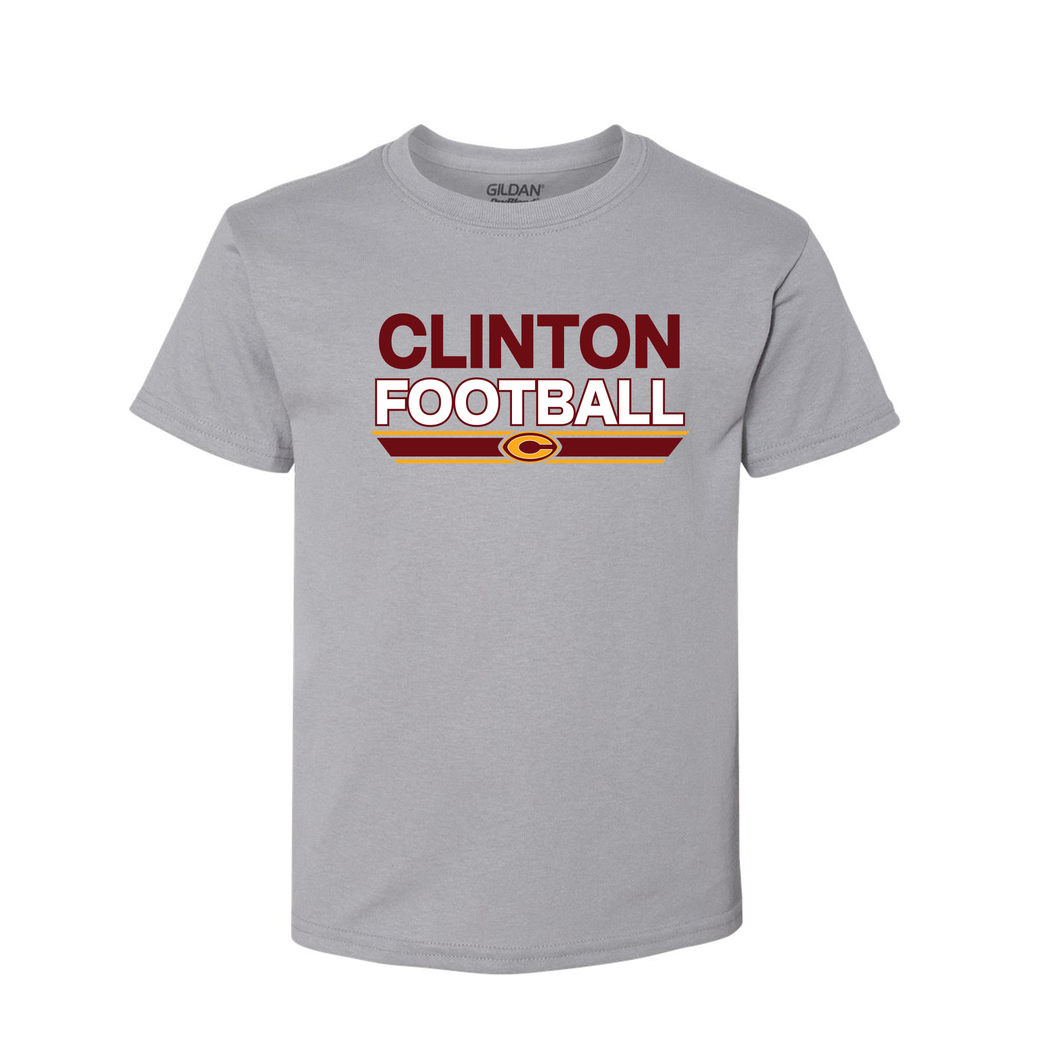 Clinton Football Youth Gildan Short Sleeve Crew Neck