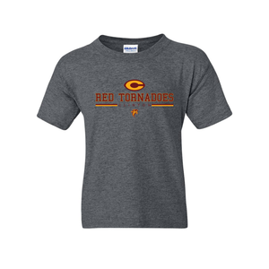 Red Tornadoes Clinton Youth Gildan Short Sleeve Crew Neck