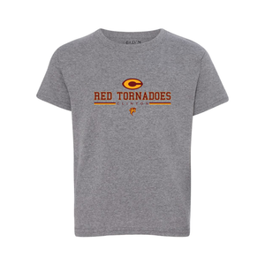 Red Tornadoes Clinton Youth Gildan Short Sleeve Crew Neck