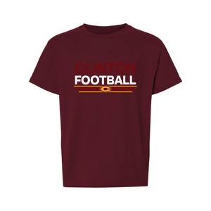 Clinton Football Youth Gildan Short Sleeve Crew Neck