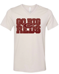 Go Big Reds Unisex Bella Canvas V-Neck 2024-2025