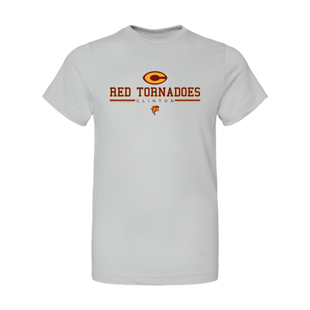Red Tornadoes Clinton Youth LAT Short Sleeve Crew Neck