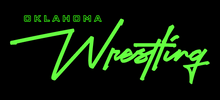 Load image into Gallery viewer, Oklahoma Wrestling Neon Design