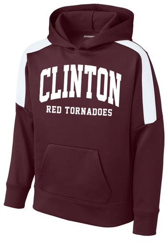 Clinton School Adult Curved Clinton Sport-Tek Hoodie