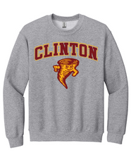 Load image into Gallery viewer, Clinton School Adult Curved Clinton Tornado Gildan Crewneck
