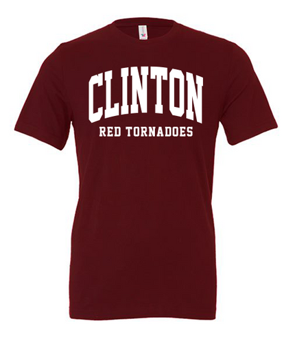Clinton School Adult Curved Clinton Bella Canvas t-shirt