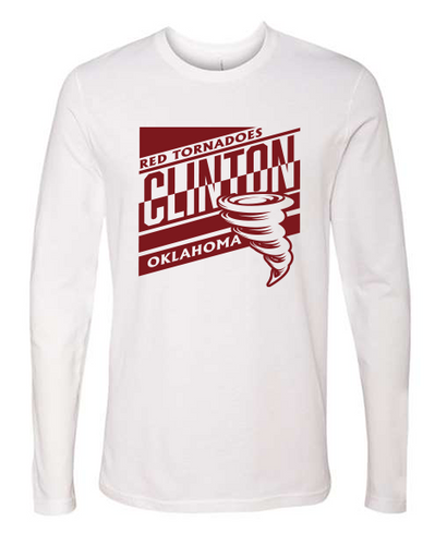 Clinton School Adult Slanted Clinton Gildan Long-sleeve