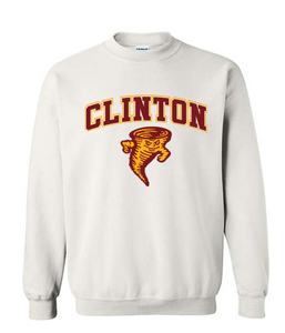 Clinton School Adult Curved Clinton Tornado Gildan Crewneck
