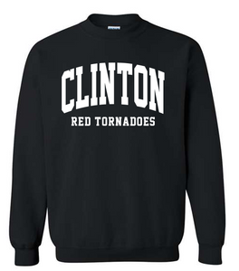 Clinton School Adult Curved Clinton Gildan Crewneck