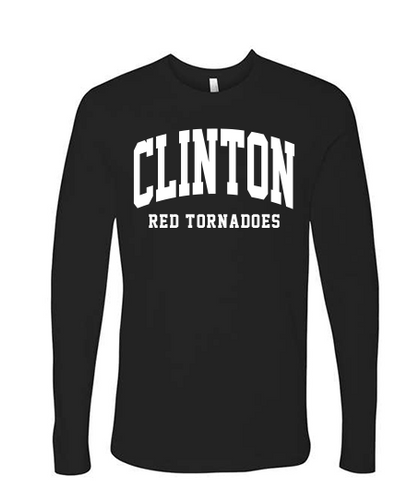Clinton School Youth Curved Clinton Gildan Long-sleeve