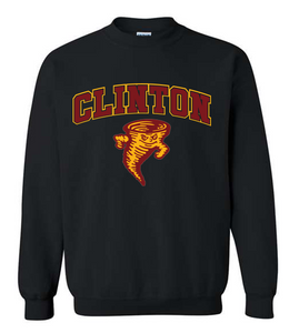 Clinton School Adult Curved Clinton Tornado Gildan Crewneck