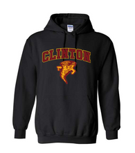 Load image into Gallery viewer, Clinton School Adult Curved Clinton Tornado Gildan hoodie