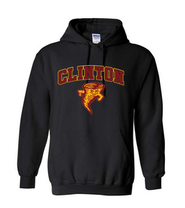 Clinton School Adult Curved Clinton Tornado Gildan hoodie