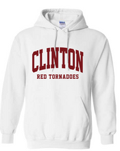 Load image into Gallery viewer, Clinton Store Youth Curved Clinton Maroon Gildan hoodie