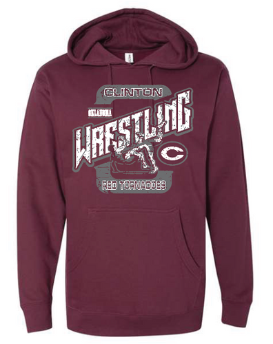 Clinton 2024-25 Wrestling Adult Hoodie PreOrder