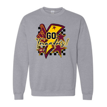 Load image into Gallery viewer, Go Tornadoes/Checkered Design Unisex Gildan Crew Sweatshirt