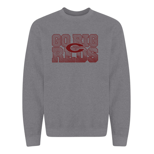 Go Big Reds Unisex Gildan Crew Sweatshirt