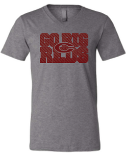 Go Big Reds Unisex Bella Canvas V-Neck 2024-2025