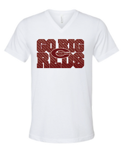 Go Big Reds Unisex Bella Canvas V-Neck 2024-2025