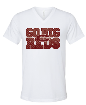 Go Big Reds Unisex Bella Canvas V-Neck