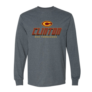 Slanted Clinton Unisex Gildan Long Sleeve