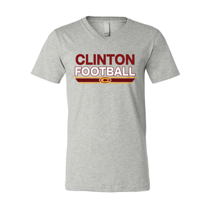 Clinton Football Unisex Bella Canvas V-Neck 2024-2025