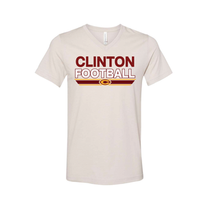 Clinton Football Unisex Bella Canvas V-Neck 2024-2025