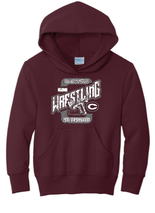 Clinton 2024-25 Wrestling Youth Hoodie PreOrder