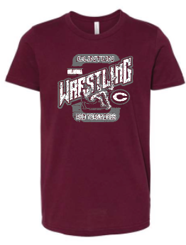 Clinton 2024-25 Wrestling Youth Tshirt PreOrder