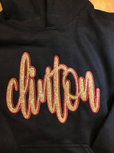 Load image into Gallery viewer, Youth Clinton Applique Design Hoodie