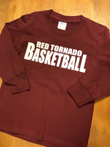 Youth Red Tornado Basketball Tee